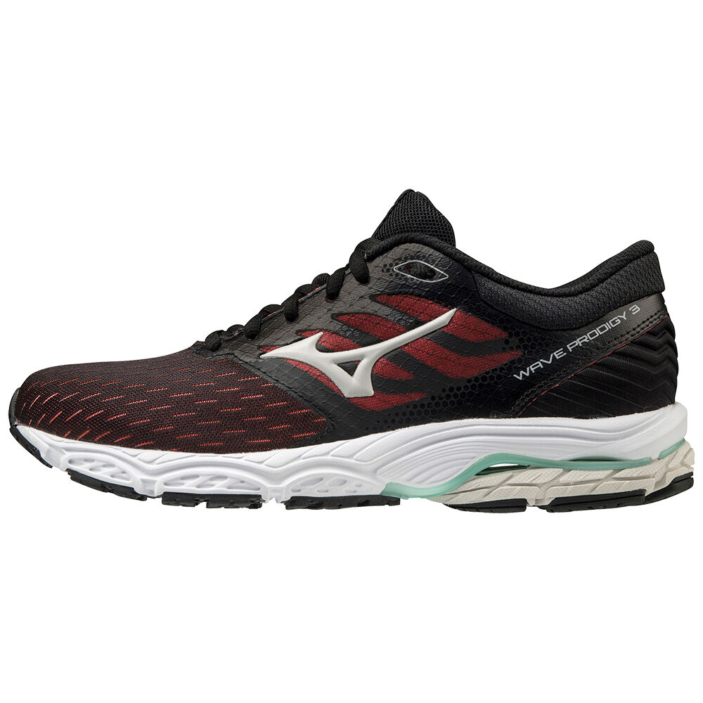 Scarpe Running Mizuno Wave Prodigy 3 Donna - Nere/Corallo - 06847-OMXN